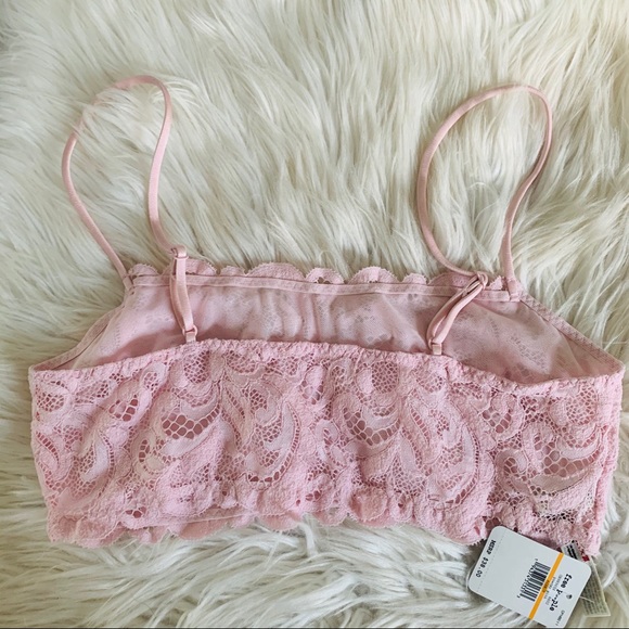 SOLDFree People Reese Lace Bralette in Powder Pink - Picture 5 of 6